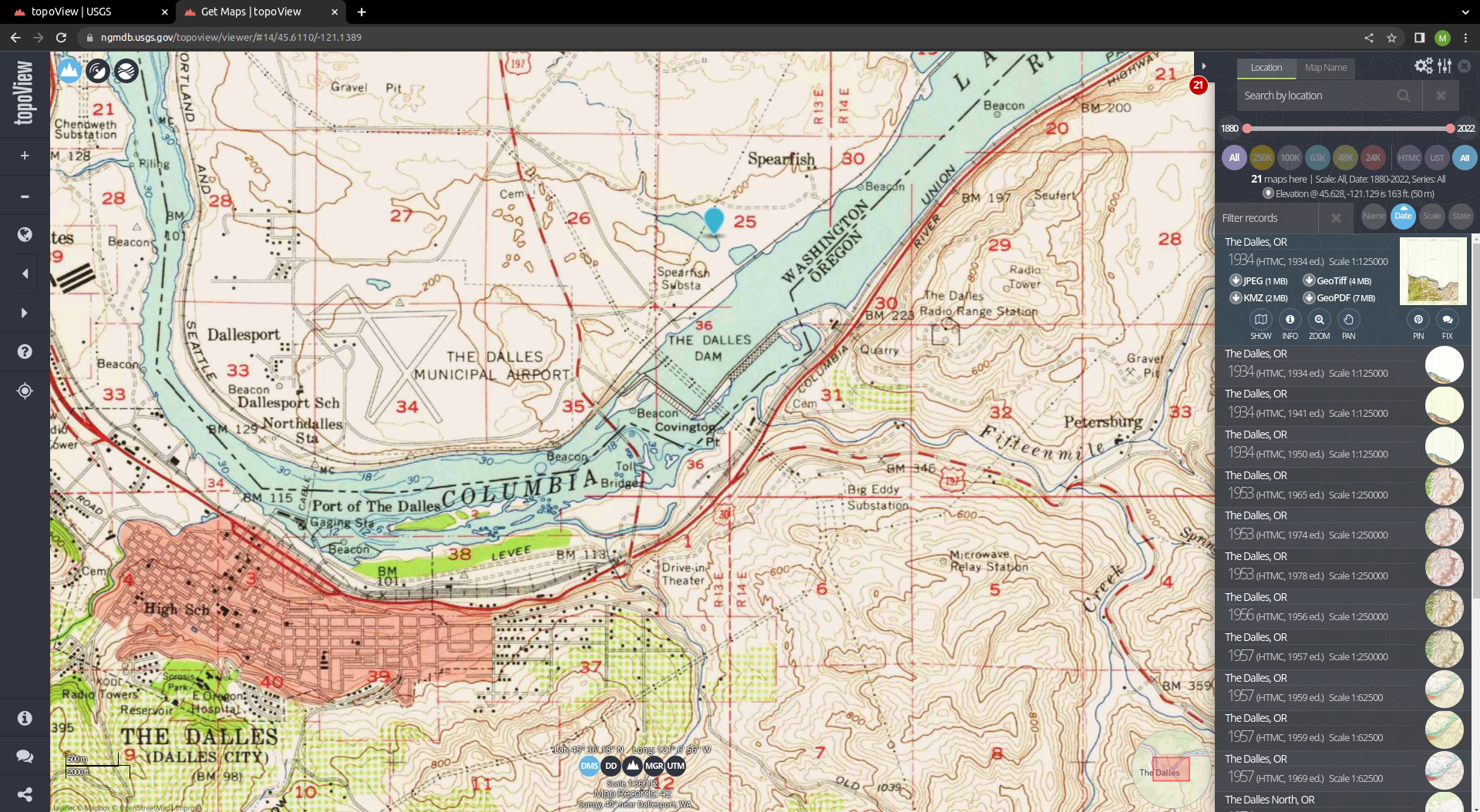 USGS TopoView Website - The American Canal Society